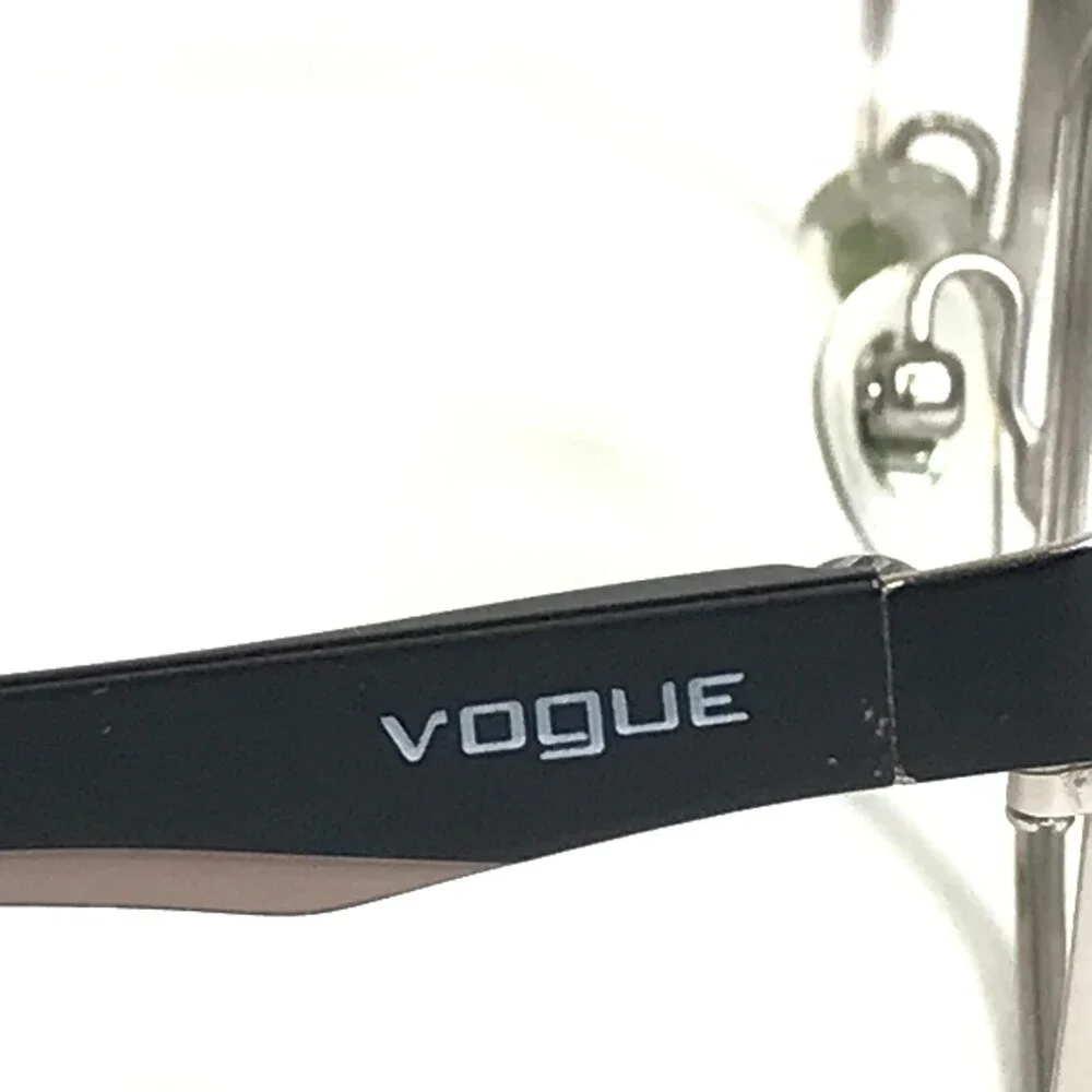 Vogue Eyeglasses Frames VO 3940 352-S Black Silver Square Full Rim 52-16-140